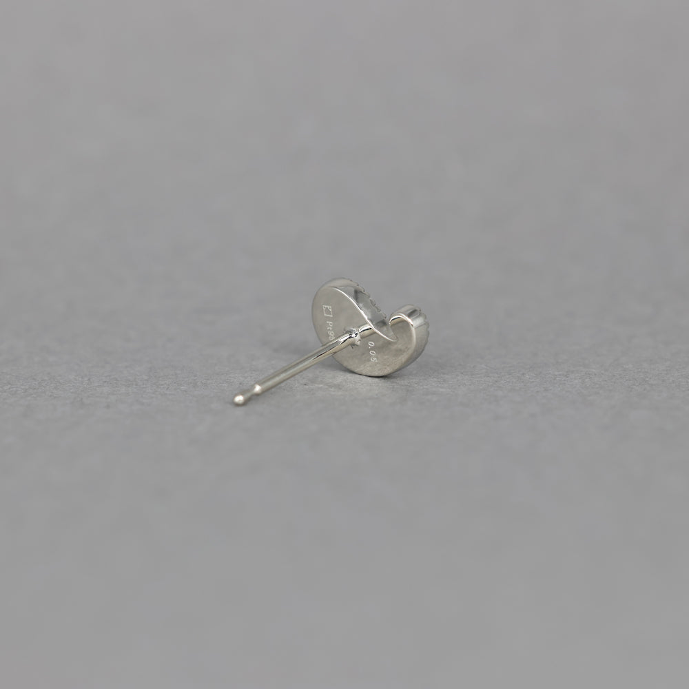 ミルグレイン ピアス ペイズリー ダイヤモンド(片耳)PAE-2