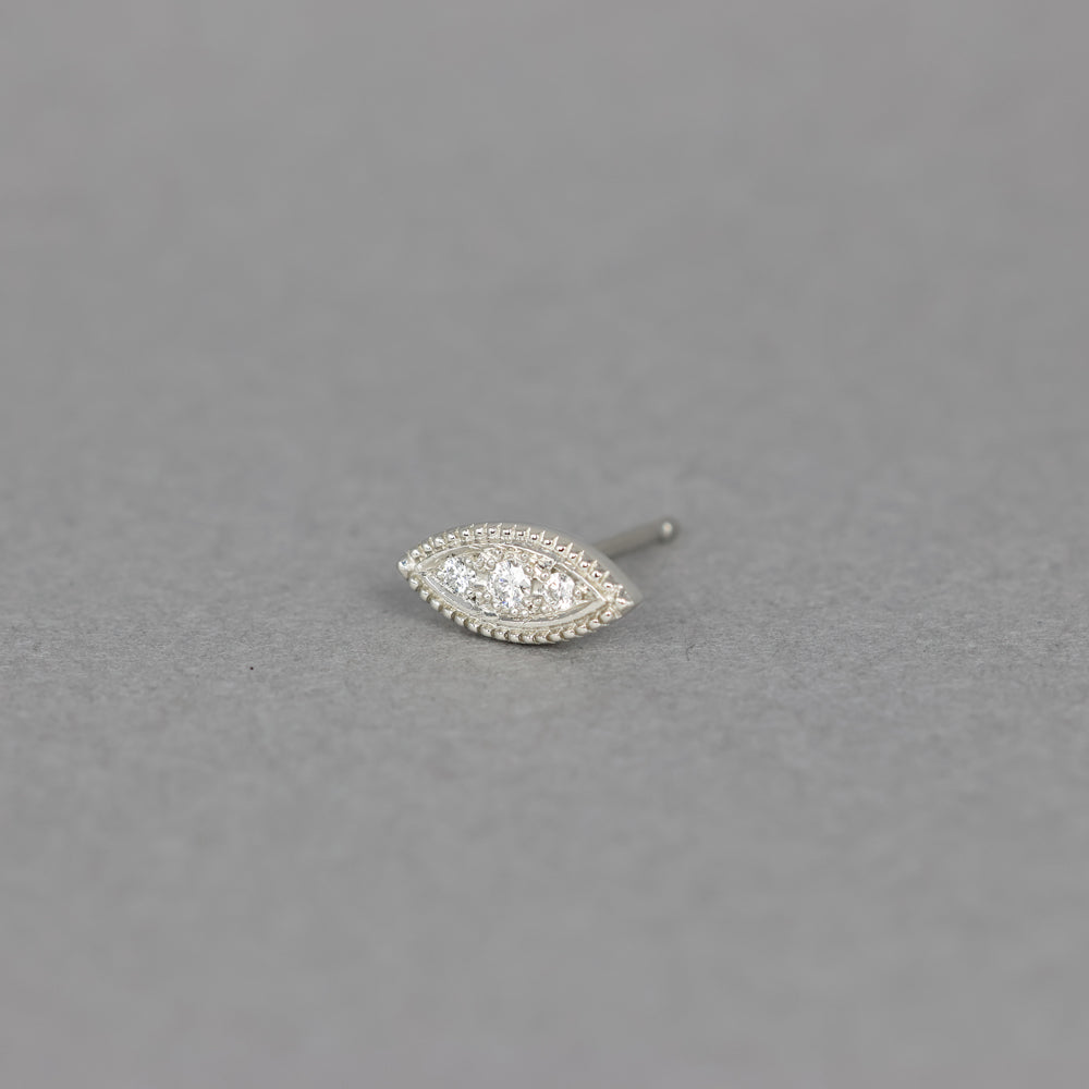 ミルグレイン ピアス マーキース ダイヤモンド(片耳)PAE-5