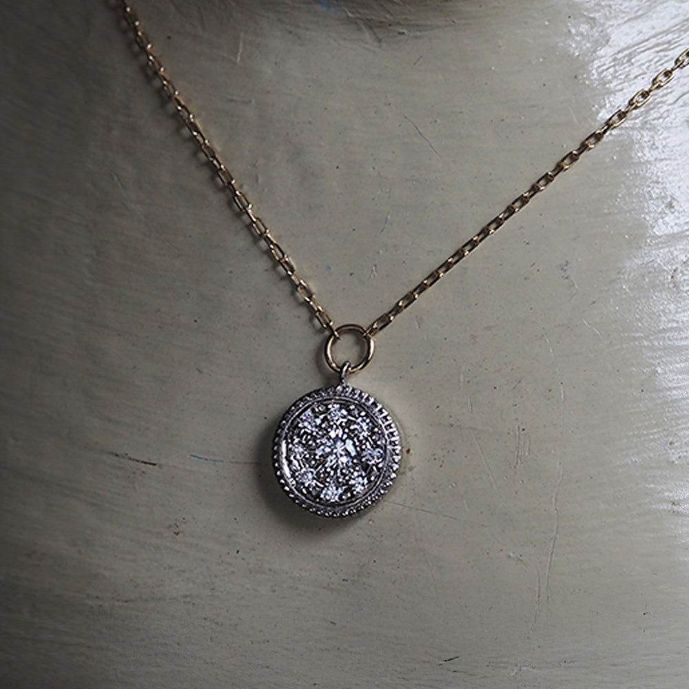 ミルグレイン ネックレス ラウンド ダイヤモンド PAN-9