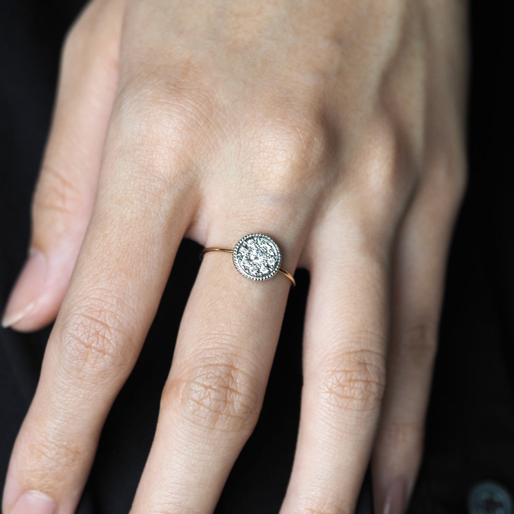 ミルグレイン リング ラウンド ダイヤモンド PAR-15