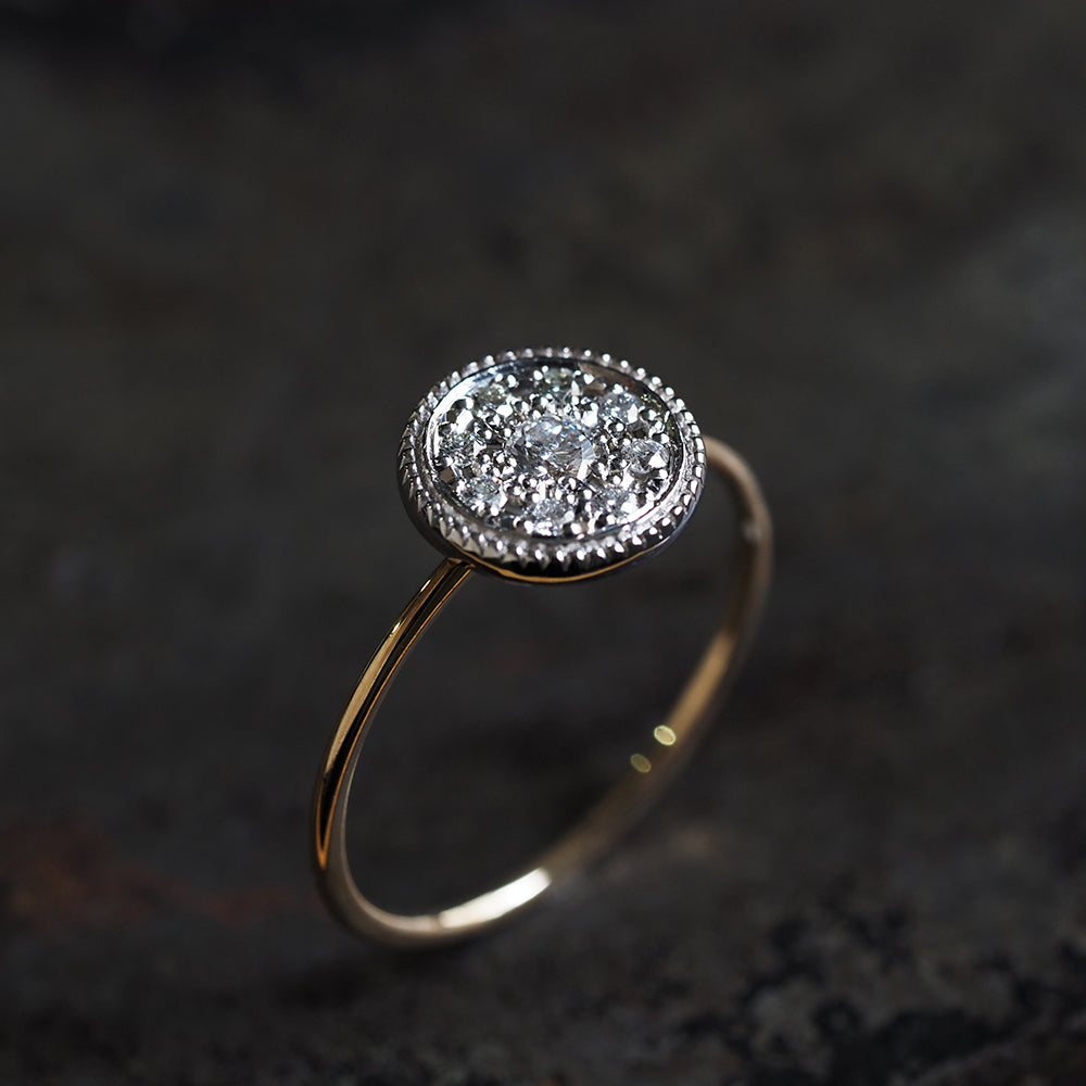 ミルグレイン リング ラウンド ダイヤモンド PAR-15