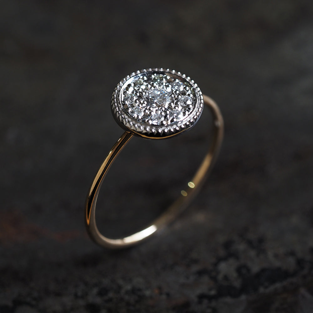 ミルグレイン リング ラウンド ダイヤモンド PAR-15