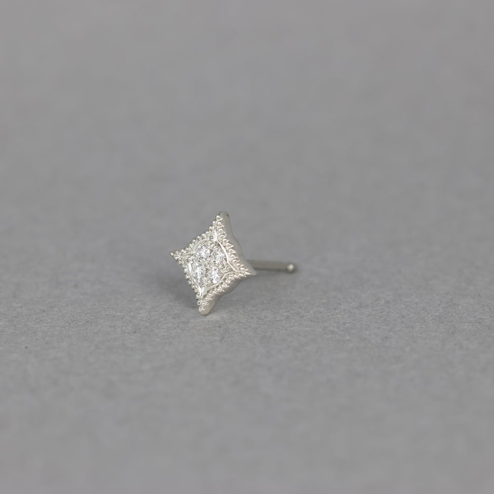 ミルグレイン ピアス スター ダイヤモンド（片耳）PAE-3