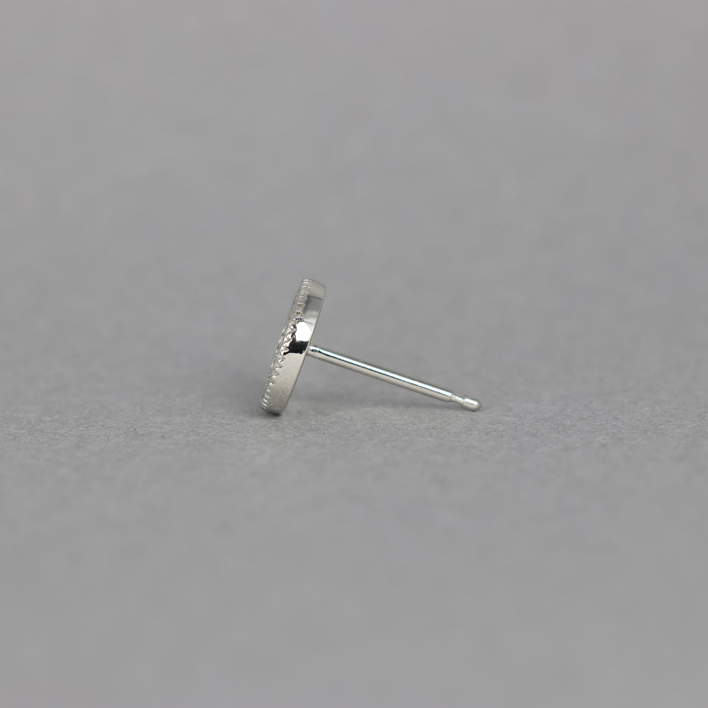 ミルグレイン ピアス ラウンド ダイヤモンド（片耳）PAE-4