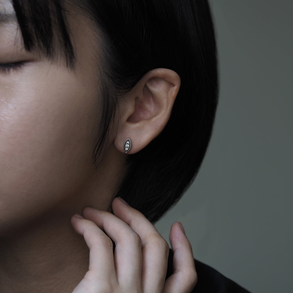 ミルグレイン ピアス マーキース ダイヤモンド（片耳）PAE-5