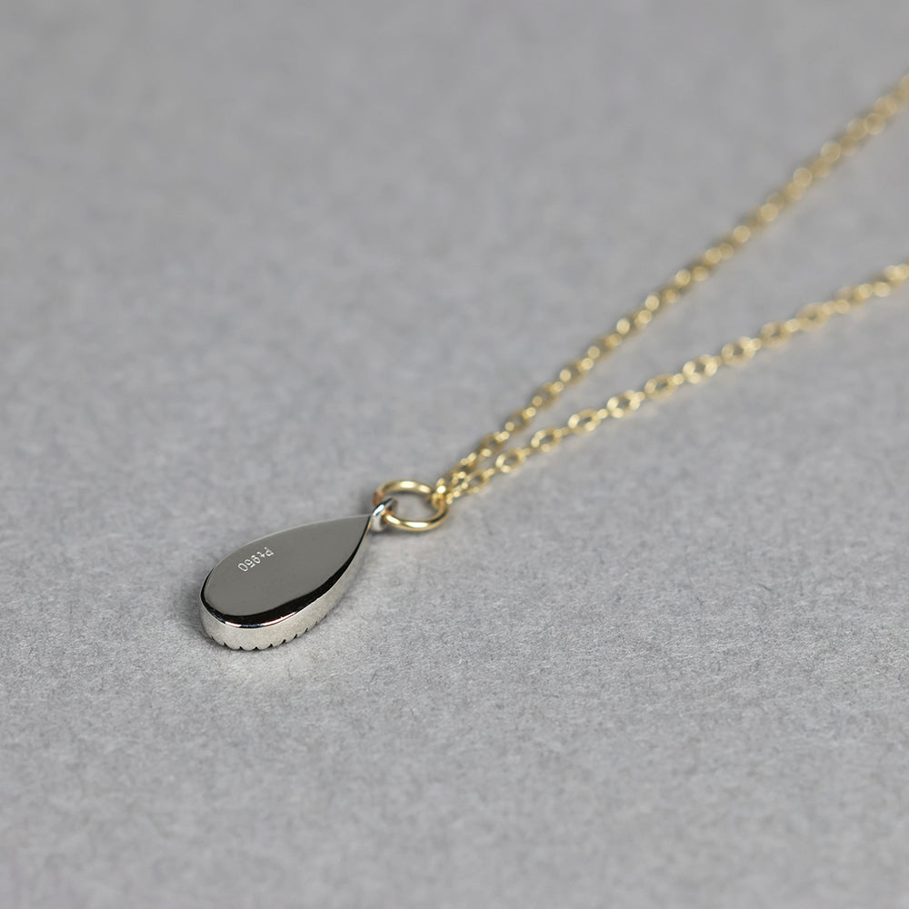 ミルグレイン ネックレス ペアシェイプ ダイヤモンド PAN-11