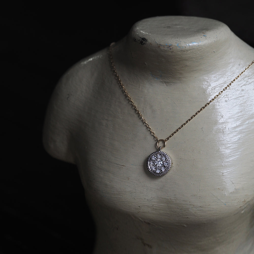 ミルグレイン ネックレス ラウンド ダイヤモンド PAN-9