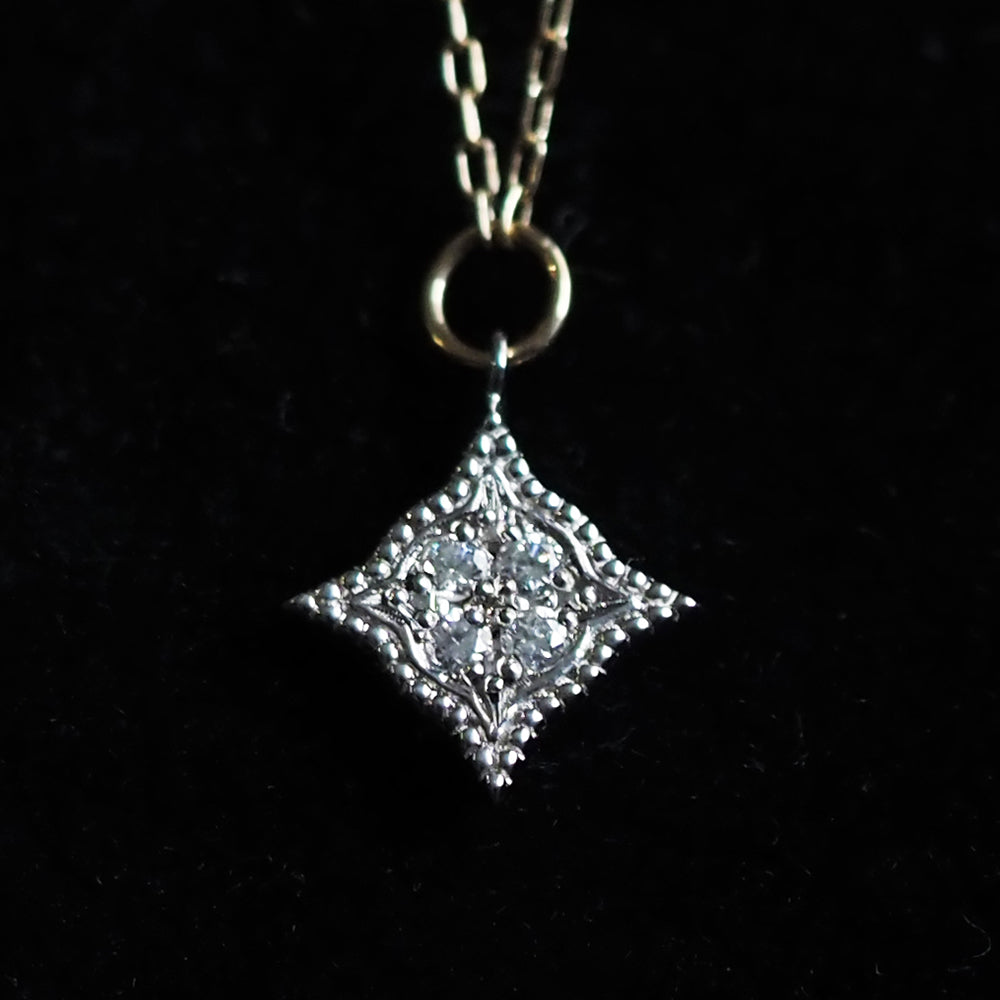 ミルグレイン ネックレス スター ダイヤモンド PAN-8