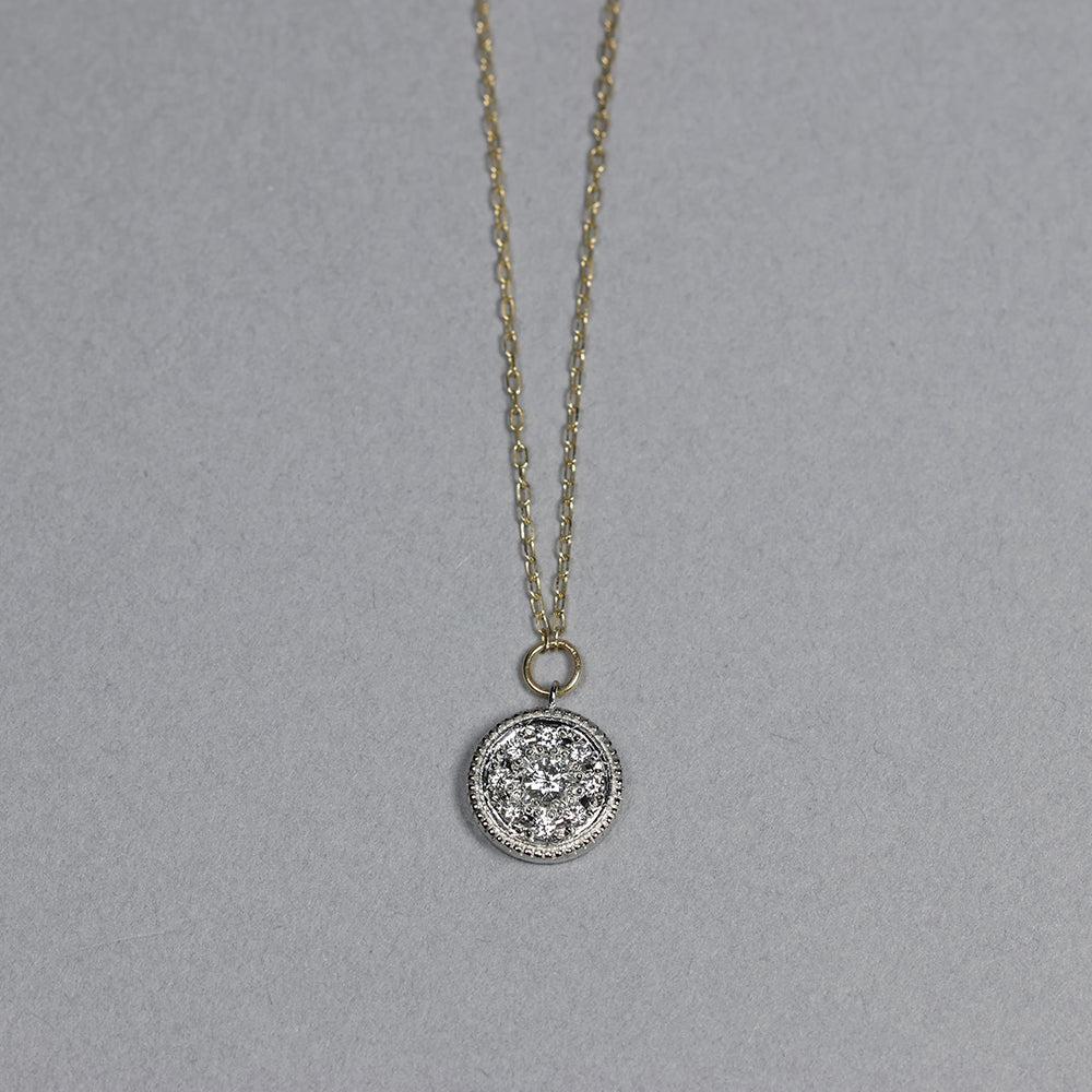 ミルグレイン ネックレス ラウンド ダイヤモンド PAN-9