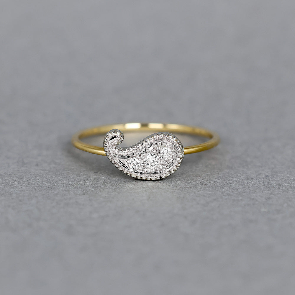 ミルグレイン リング ペイズリー ダイヤモンド PAR-13【受注生産】