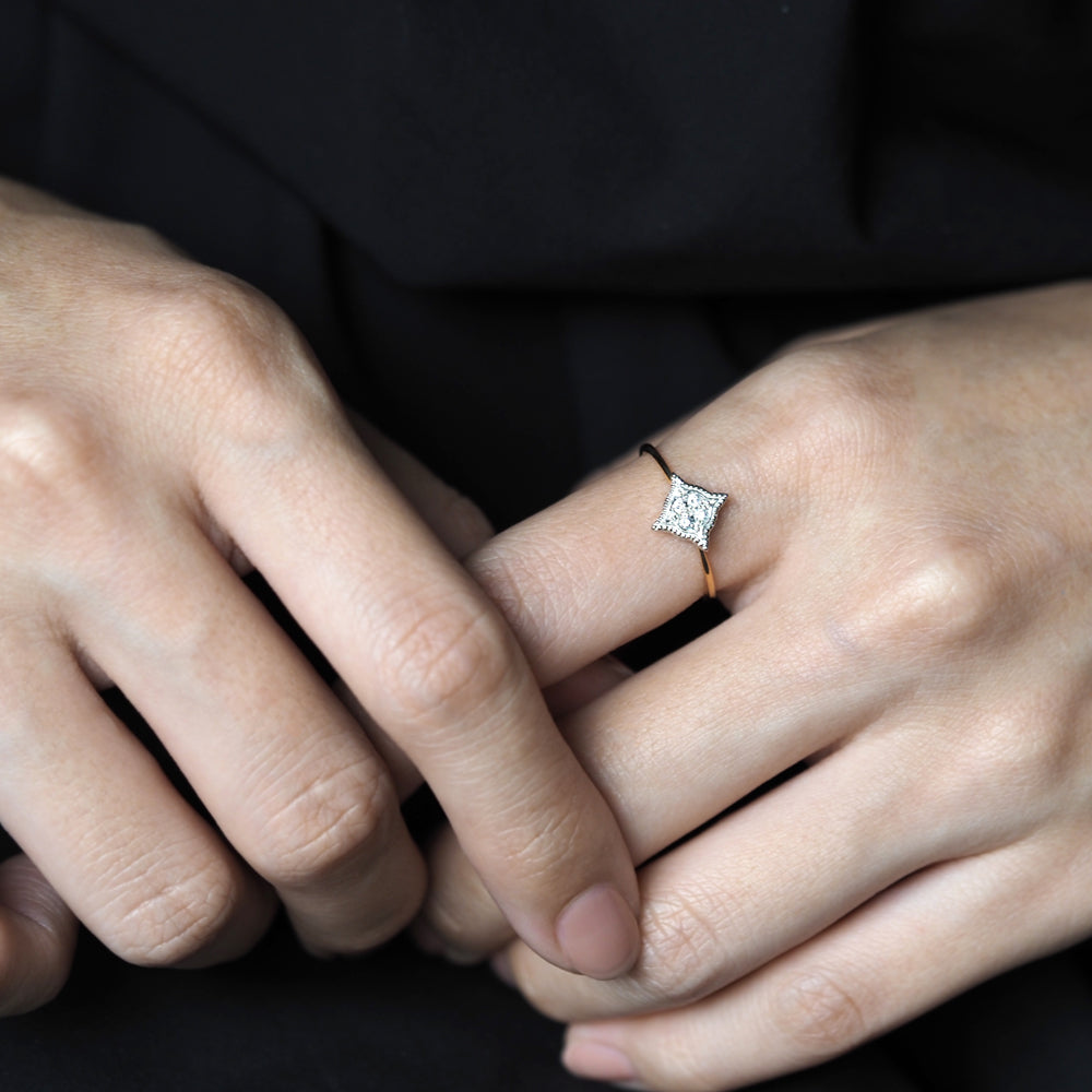 ミルグレイン リング スター ダイヤモンド PAR-14