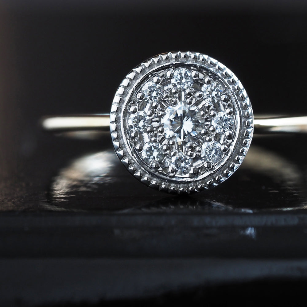 ミルグレイン リング ラウンド ダイヤモンド PAR-15