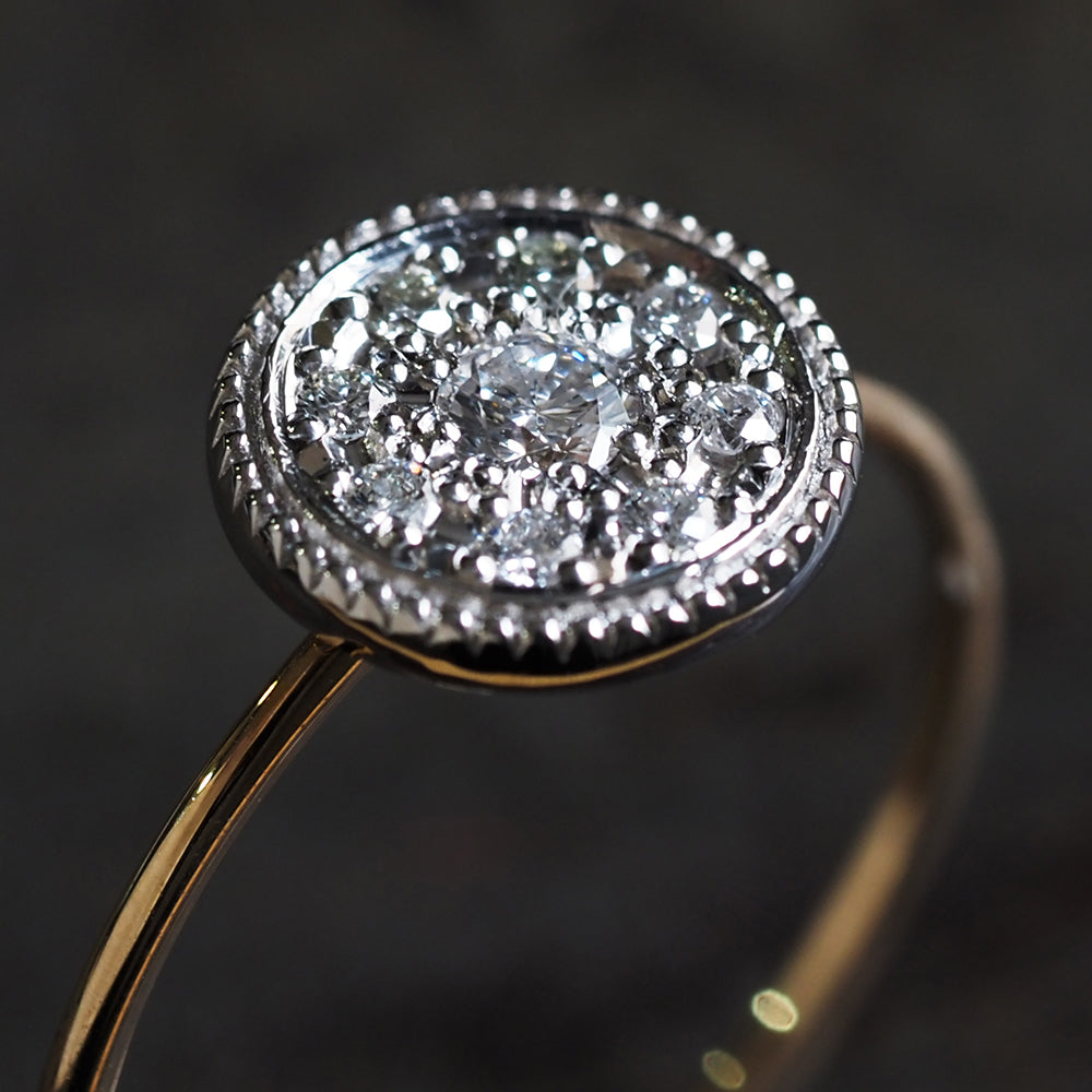 PARCELLE JEWELRY ミルグレインラウンドダイヤモンド 指輪 リング ミルグレイン リング ラウンド ダイヤモンド PAR-15