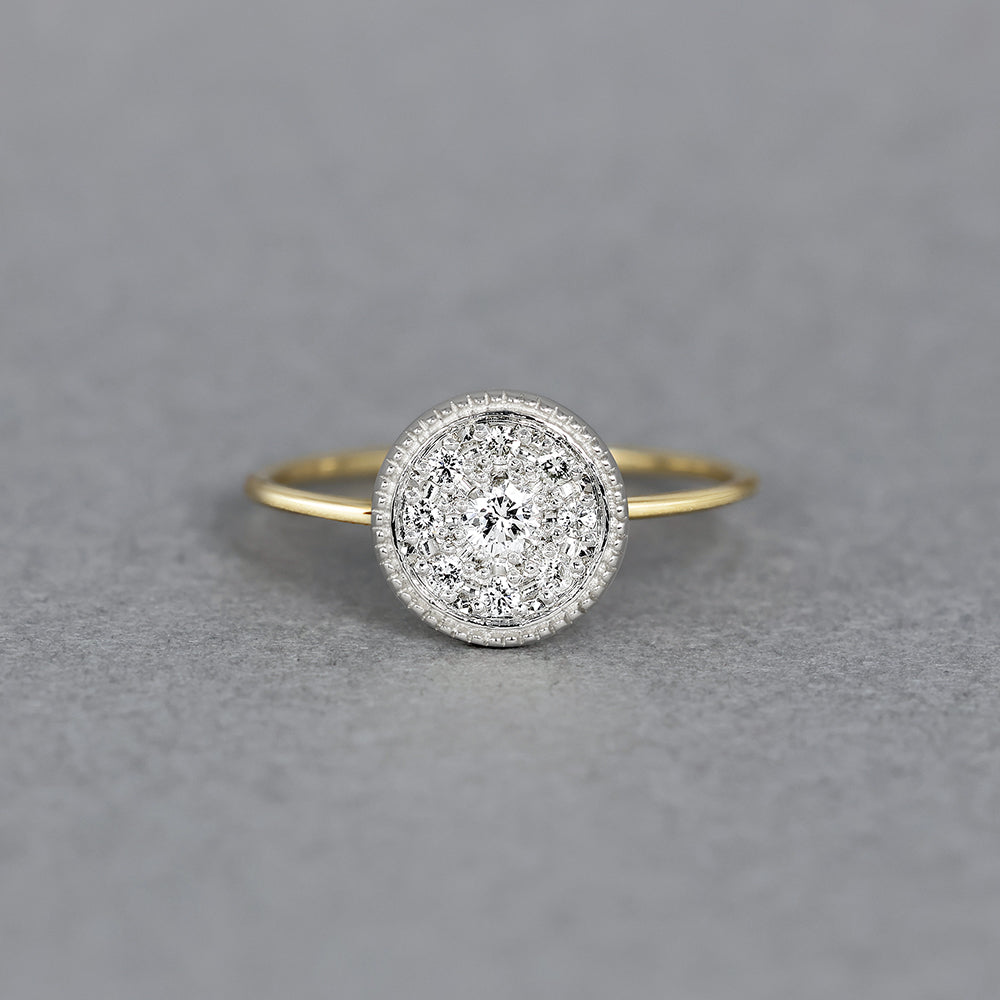 ミルグレイン リング ラウンド ダイヤモンド PAR-15