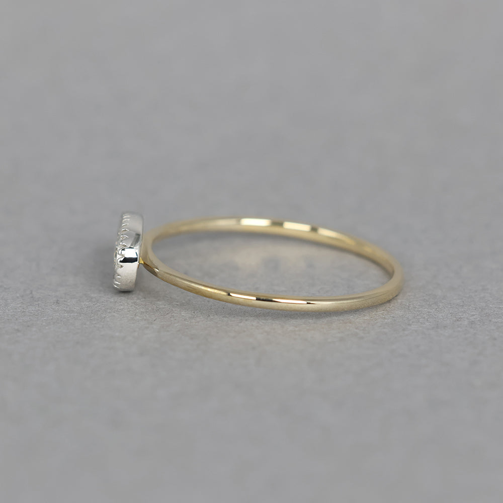 ミルグレイン リング ペアシェイプ ダイヤモンド PAR-17