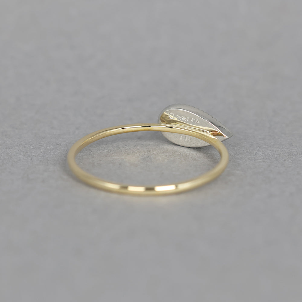 ミルグレイン リング ペアシェイプ ダイヤモンド PAR-17