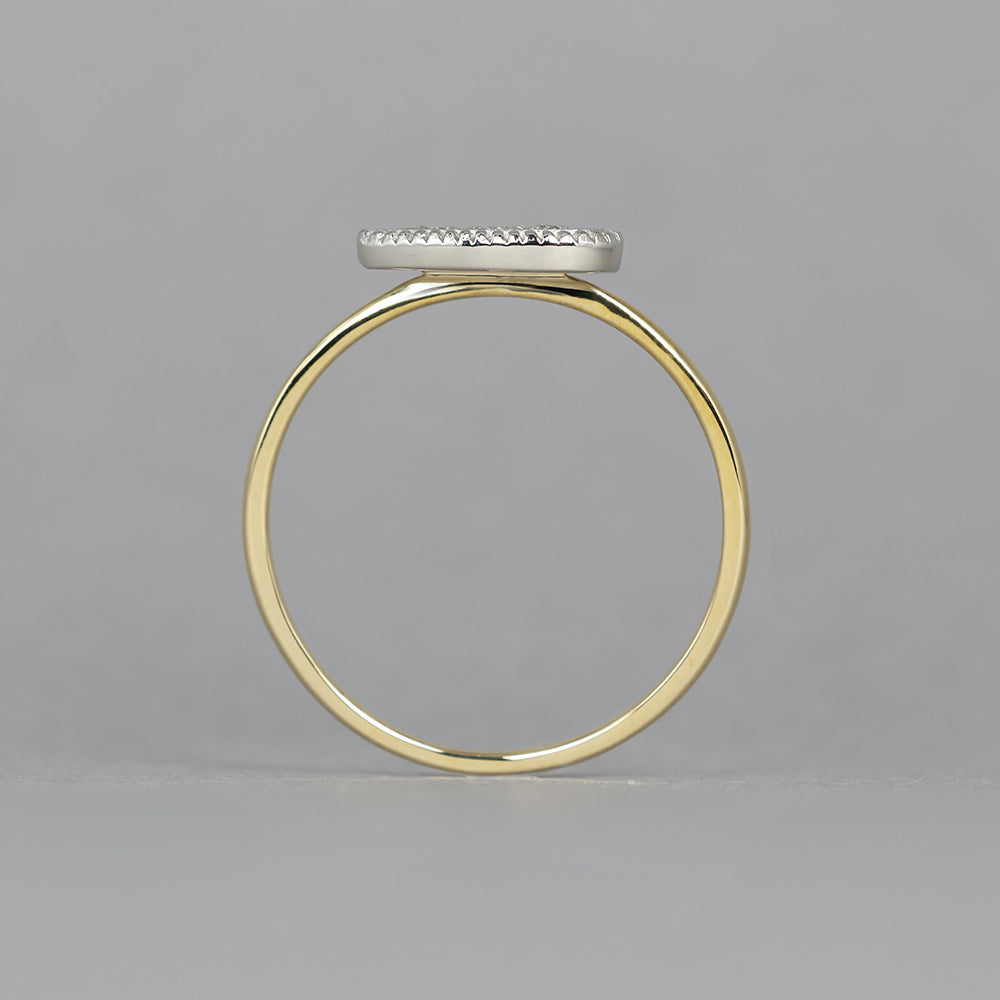 ミルグレイン リング ペアシェイプ ダイヤモンド PAR-17