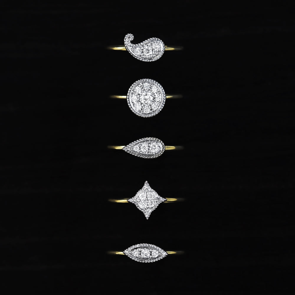 PARCELLE JEWELRY ミルグレインラウンドダイヤモンド 指輪 リング ミルグレイン リング ラウンド ダイヤモンド PAR-15