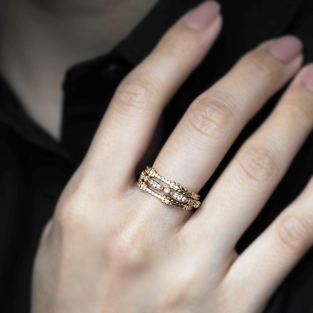 ナチュール リング  ダイヤモンド Row of 7D PCL-284