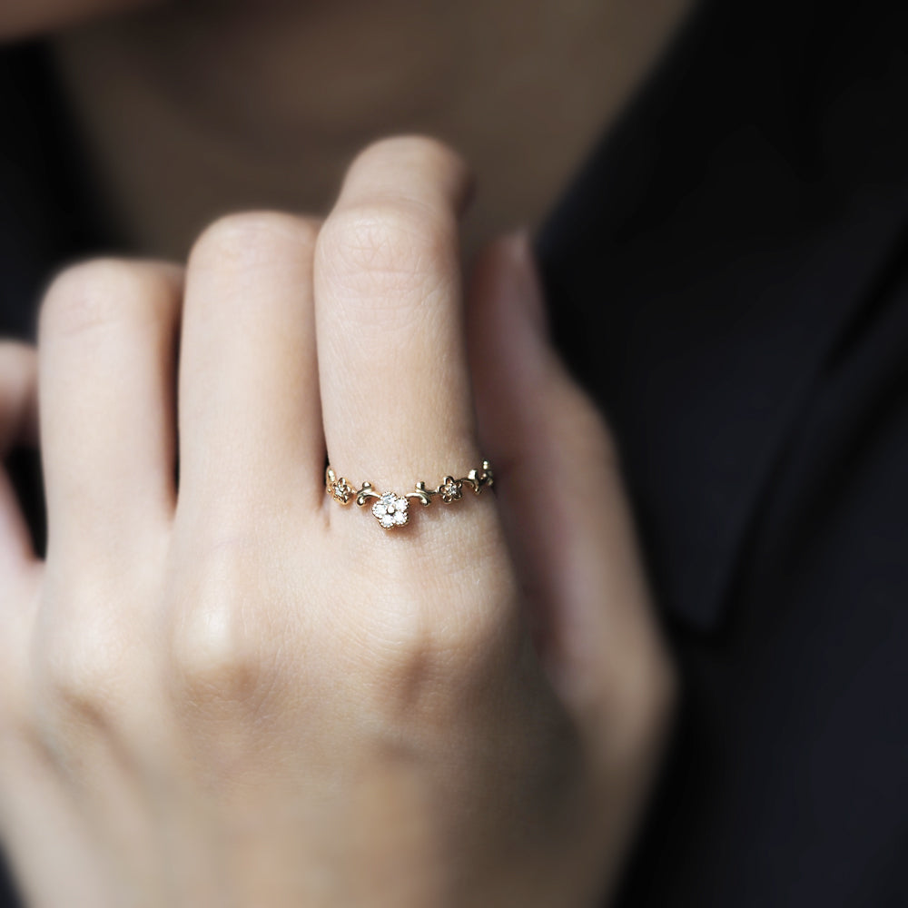 ナチュール リング  ダイヤモンド Three-Flower PCL-286