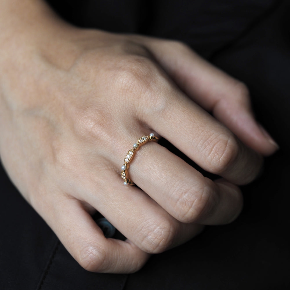 ミルゴシック ペルル リング マーキース パール＆ダイヤモンド PCL-84