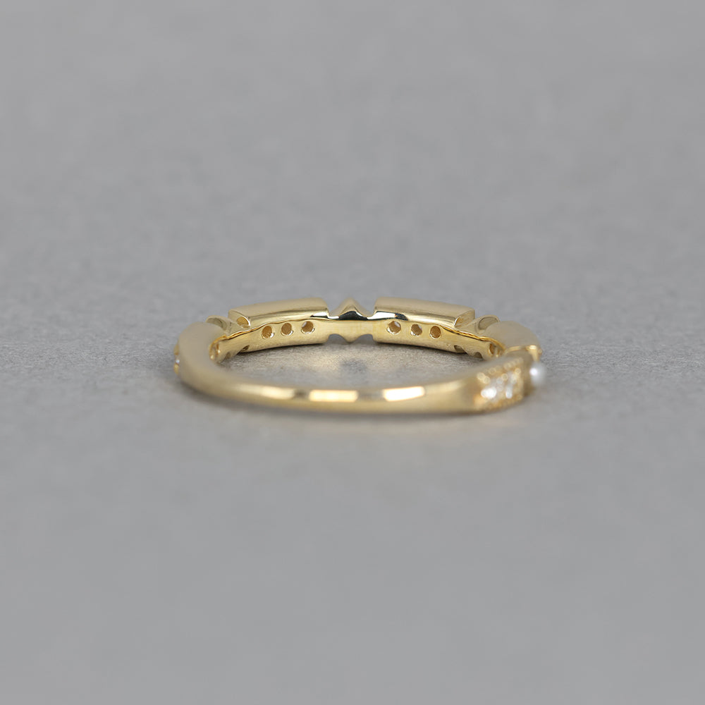 ミルゴシック ペルル リング レクタングル パール＆ダイヤモンド PCL-86